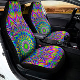Colorful Psychedelic Optical Illusion Universal Fit Car Seat Covers 102422