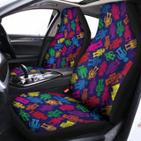 Colorful Robot Pattern Print Universal Fit Car Seat Covers 102422