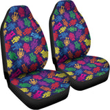 Colorful Robot Pattern Print Universal Fit Car Seat Covers 102422