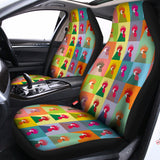 Colorful Rooster Pattern Print Universal Fit Car Seat Covers 102422