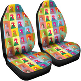 Colorful Rooster Pattern Print Universal Fit Car Seat Covers 102422