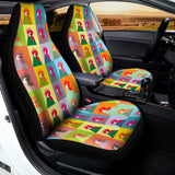 Colorful Rooster Pattern Print Universal Fit Car Seat Covers 102422