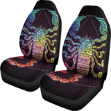 Colorful Scorpio Sign Print Universal Fit Car Seat Covers 102422