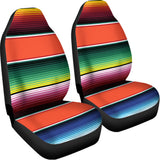 Colorful Serape Blanket Pattern Print Universal Fit Car Seat Covers 102422