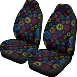 Colorful Seven Chakras Pattern Print Universal Fit Car Seat Covers 102422