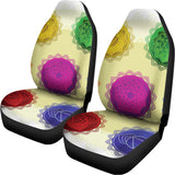 Colorful Seven Chakras Print Universal Fit Car Seat Covers 102422