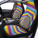 Colorful Spiral Illusion Print Universal Fit Car Seat Covers 102422