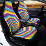 Colorful Spiral Illusion Print Universal Fit Car Seat Covers 102422