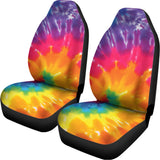 Colorful Spiral Tie Dye Print Universal Fit Car Seat Covers 102422