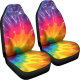 Colorful Spiral Tie Dye Print Universal Fit Car Seat Covers 102422