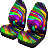 Colorful Spiral Trippy Print Universal Fit Car Seat Covers 102422