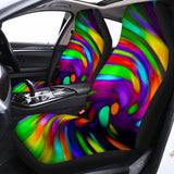 Colorful Spiral Trippy Print Universal Fit Car Seat Covers 102422