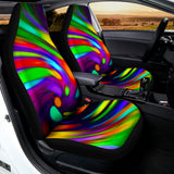 Colorful Spiral Trippy Print Universal Fit Car Seat Covers 102422