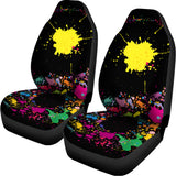 Colorful Splash Yin Yang Print Universal Fit Car Seat Covers 102422