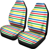 Colorful Striped Pattern Print Universal Fit Car Seat Covers 102422