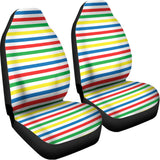 Colorful Striped Pattern Print Universal Fit Car Seat Covers 102422