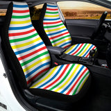 Colorful Striped Pattern Print Universal Fit Car Seat Covers 102422