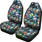 Colorful Sushi Pattern Print Universal Fit Car Seat Covers 102422