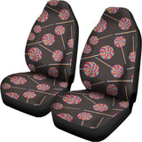Colorful Swirl Lollipop Pattern Print Universal Fit Car Seat Covers 102422