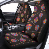 Colorful Swirl Lollipop Pattern Print Universal Fit Car Seat Covers 102422