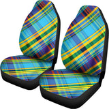 Colorful Tartan Pattern Print Universal Fit Car Seat Covers 102422