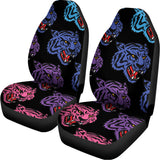 Colorful Tiger Head Pattern Print Universal Fit Car Seat Covers 102422