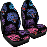 Colorful Tiger Head Pattern Print Universal Fit Car Seat Covers 102422