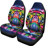 Colorful Tiger Portrait Print Universal Fit Car Seat Covers 102422