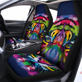 Colorful Tiger Portrait Print Universal Fit Car Seat Covers 102422