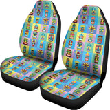 Colorful Tiki Pattern Print Universal Fit Car Seat Covers 102422