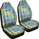 Colorful Tiki Pattern Print Universal Fit Car Seat Covers 102422