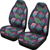 Colorful Tropical Leaves Pattern Print Universal Fit Car Seat Covers 102422