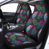 Colorful Tropical Leaves Pattern Print Universal Fit Car Seat Covers 102422
