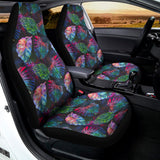 Colorful Tropical Leaves Pattern Print Universal Fit Car Seat Covers 102422