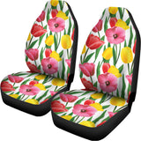 Colorful Tulip Pattern Print Universal Fit Car Seat Covers 102422