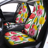 Colorful Tulip Pattern Print Universal Fit Car Seat Covers 102422