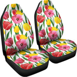 Colorful Tulip Pattern Print Universal Fit Car Seat Covers 102422