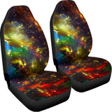 Colorful Universe Galaxy Space Print Universal Fit Car Seat Covers 102422