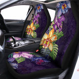 Colorful Watercolor Cattleya Print Universal Fit Car Seat Covers 102422