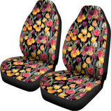 Colorful Watercolor Tulip Pattern Print Universal Fit Car Seat Covers 102422