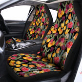 Colorful Watercolor Tulip Pattern Print Universal Fit Car Seat Covers 102422