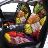 Colorful Wool Yarns Print Universal Fit Car Seat Covers 102422