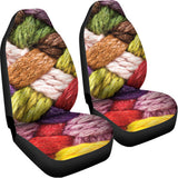 Colorful Wool Yarns Print Universal Fit Car Seat Covers 102422