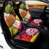 Colorful Wool Yarns Print Universal Fit Car Seat Covers 102422