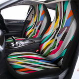 Colorful Zebra Pattern Print Universal Fit Car Seat Covers 102422