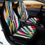 Colorful Zebra Pattern Print Universal Fit Car Seat Covers 102422