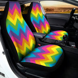 Colorful Zigzag Pattern Print Universal Fit Car Seat Covers 102422