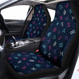 Colorful Zodiac Symbols Pattern Print Universal Fit Car Seat Covers 102422