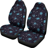 Constellation Zodiac Signs Pattern Print Universal Fit Car Seat Covers 102422