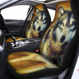 Cosmic Wolf Portrait Print Universal Fit Car Seat Covers 102422